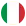 Circular flag of Italy